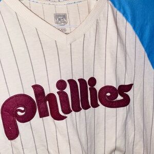 Cooperstown Collection Phillies Tshirt Jersey Vintage Retro Large MLB Baseball